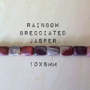 2/$20 Natural Rainbow Brecciated Jasper Beads